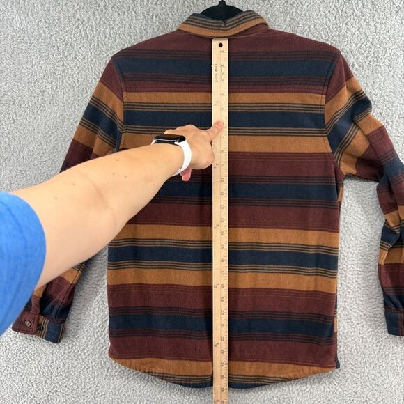 O'Neill flannel button up shirt striped warm coastal boys size XL - Picture 10 of 12